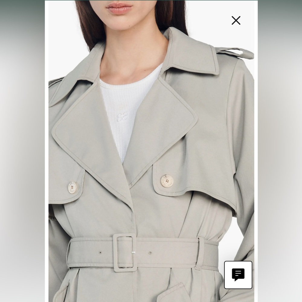 Sandro Classic Jacob Trench Coat NWT - Picture 3 of 8